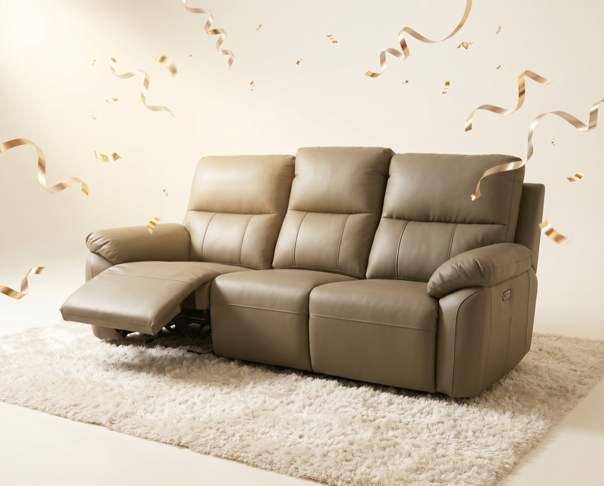 Rozel genuine leather recliner sofa, event price from $699