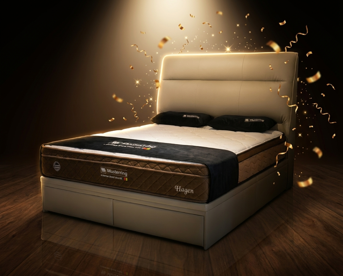 X'Clusive Home branded Musterring mattress, event price from $499
