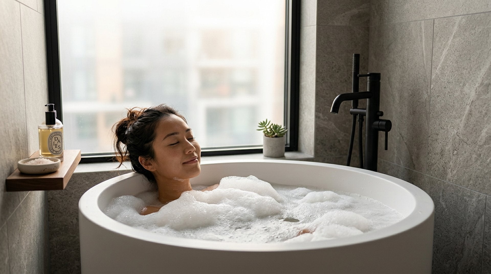 HERA round freestanding bathtub lifestyle