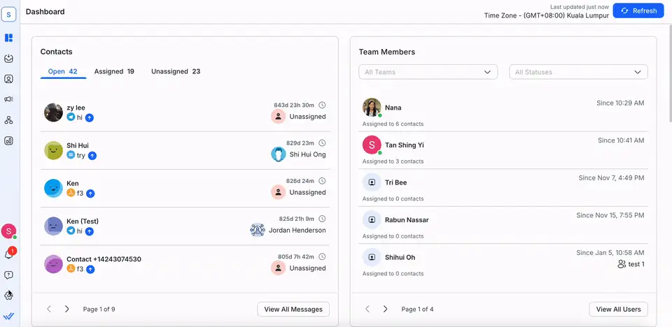 Animated demo: creating and managing snippets in respond.io Workspace Settings